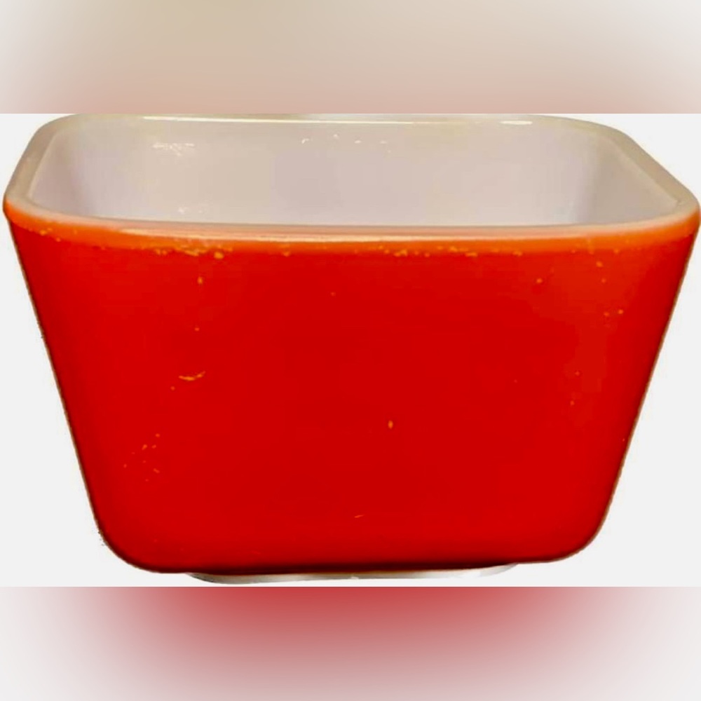 Vintage Pyrex Glass Refrigerator Dish Primary Red #501B NO LID